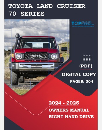 toyota land cruiser 70 series 2024-2025 owners manual